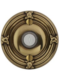 Doorbell Button with Ribbon and Reed Rosette